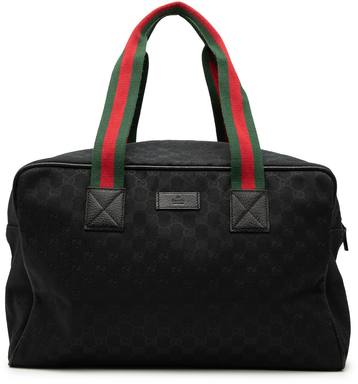 Gucci GG Canvas Web Travel Bag Zwart