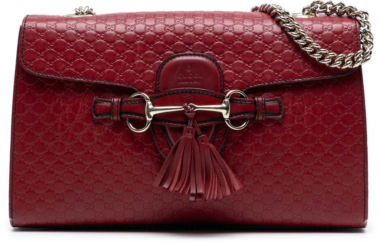 Gucci Medium Microguccissima Emily Shoulder Bag Rood