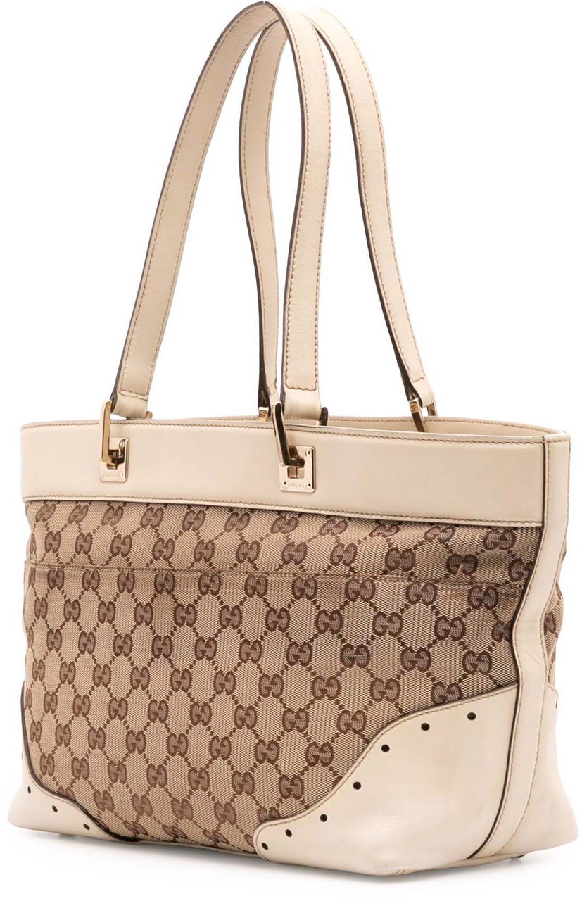 Gucci GG Canvas Punch Tote Bruin