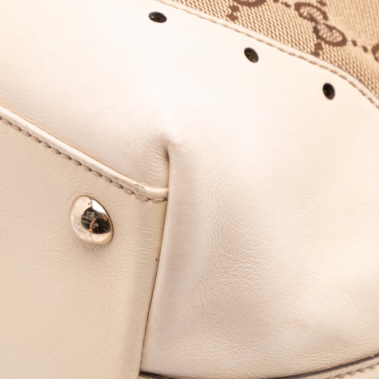 Gucci GG Canvas Punch Tote Bruin