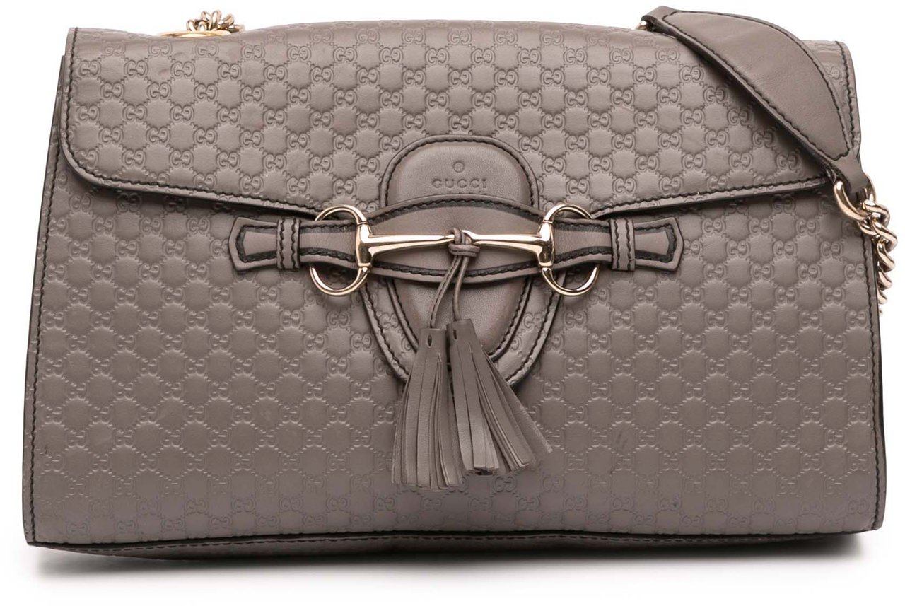 Gucci Medium Microguccissima Emily Shoulder Bag Grijs