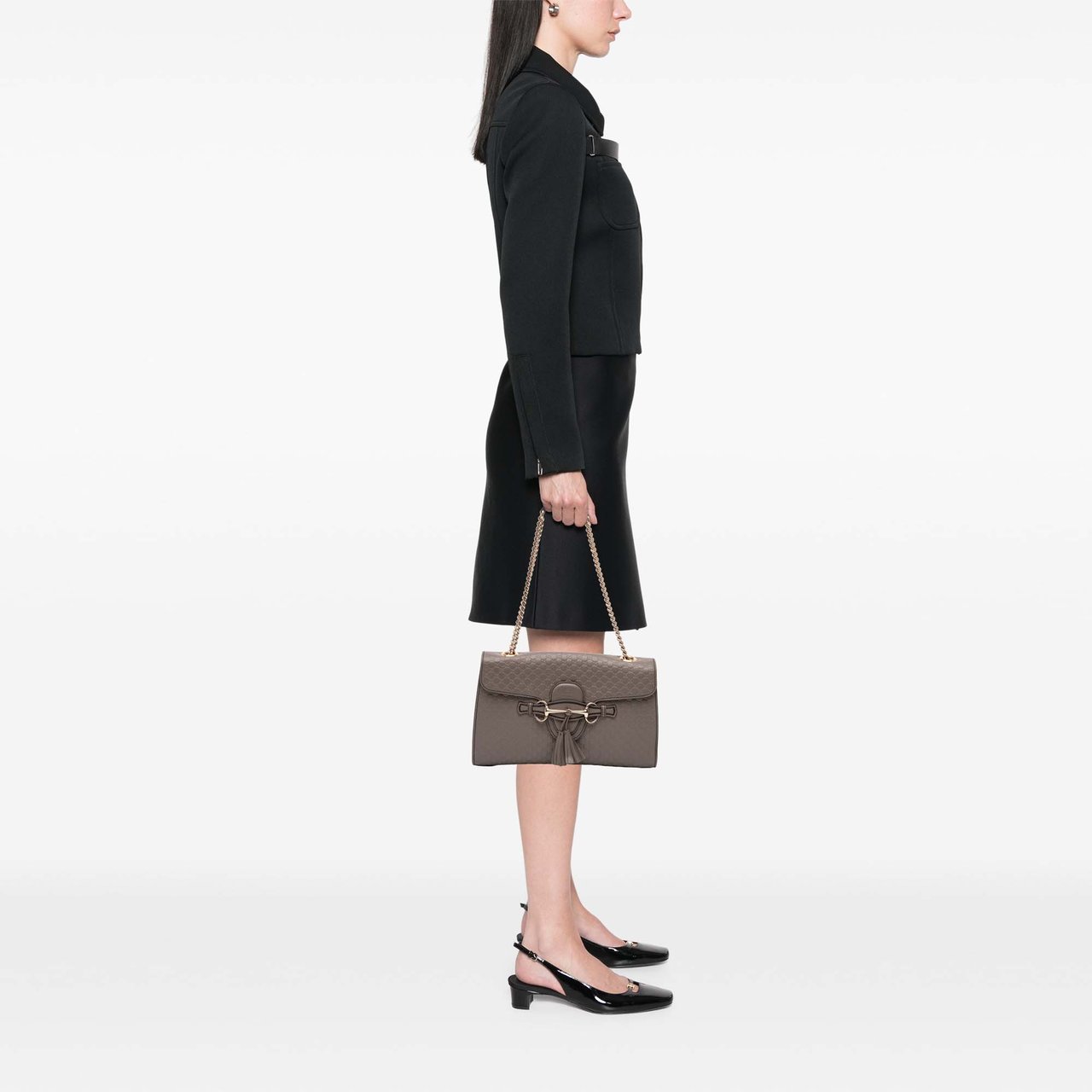 Gucci Medium Microguccissima Emily Shoulder Bag Grijs