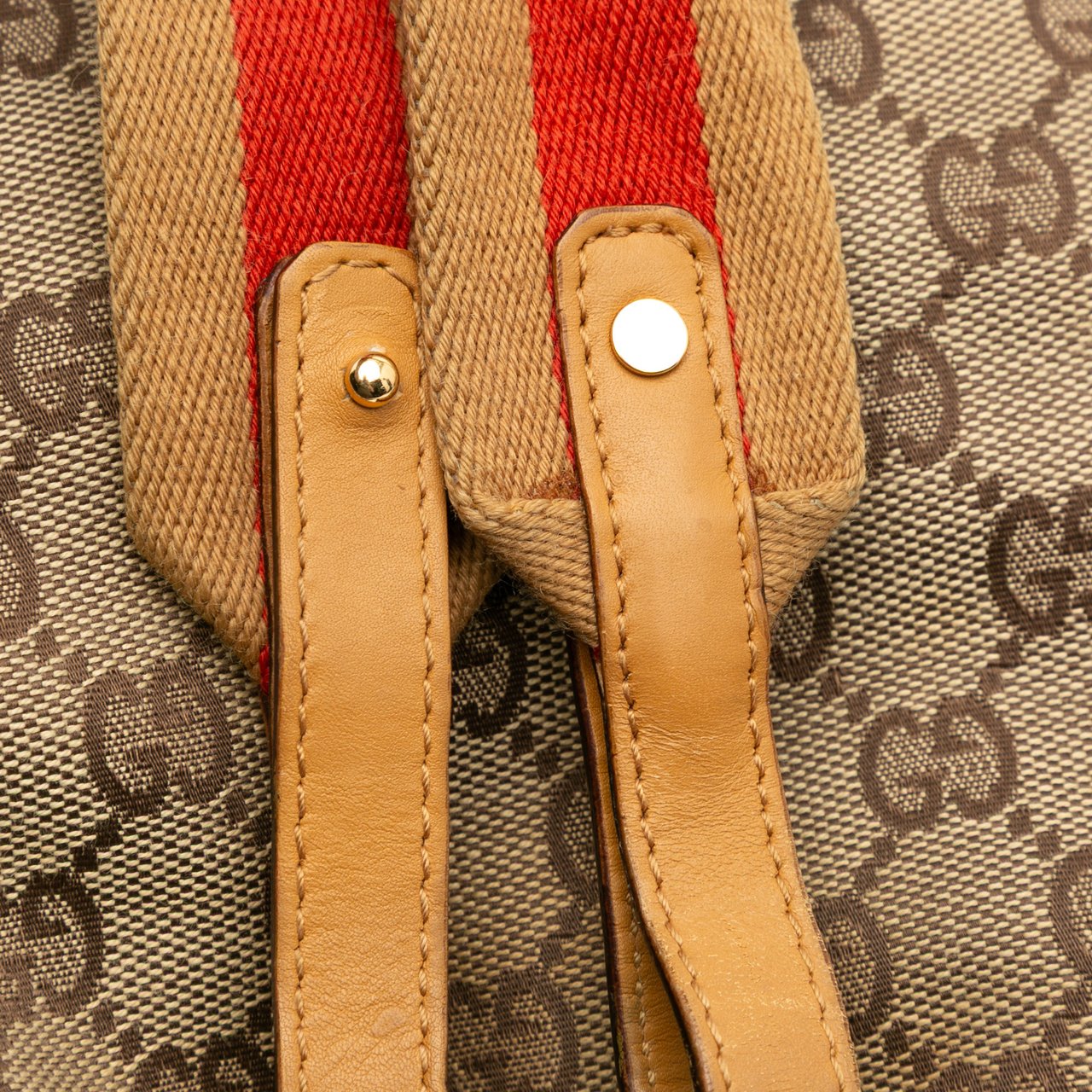 Gucci GG Canvas Bamboo Web Satchel Bruin