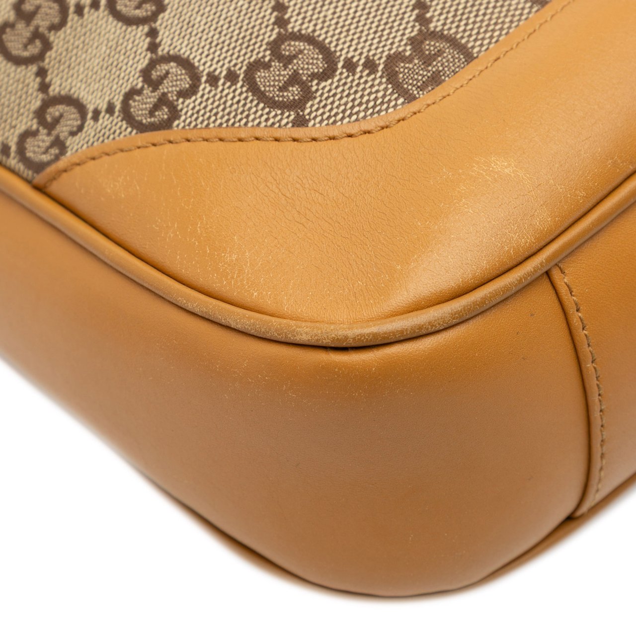 Gucci GG Canvas Bamboo Web Satchel Bruin