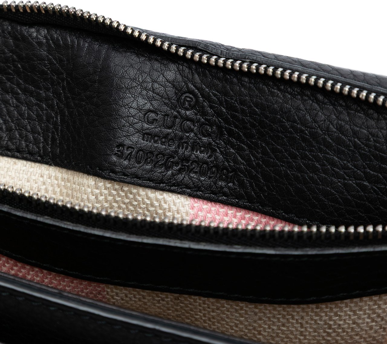 Gucci Medium Leather Bamboo Daily Crossbody Zwart