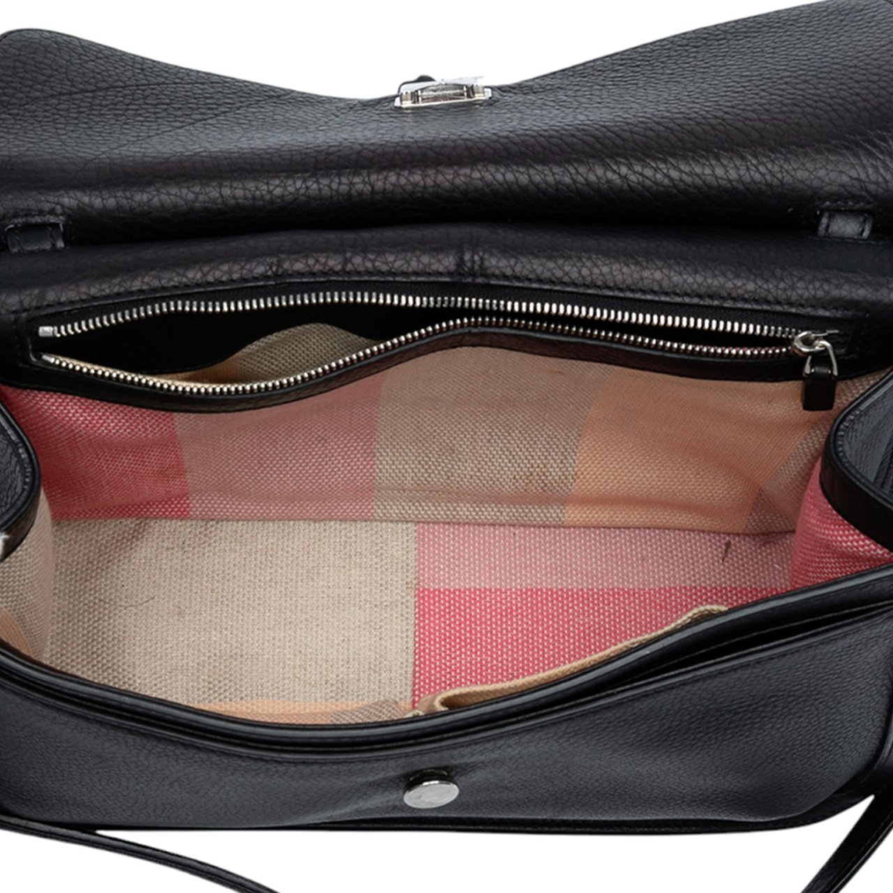 Gucci Medium Leather Bamboo Daily Crossbody Zwart