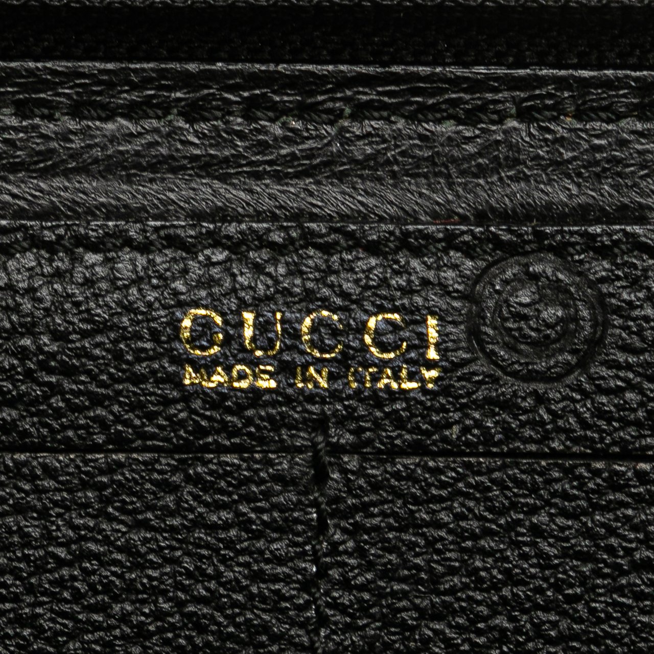 Gucci Suede Bamboo Wallet On Strap Zwart