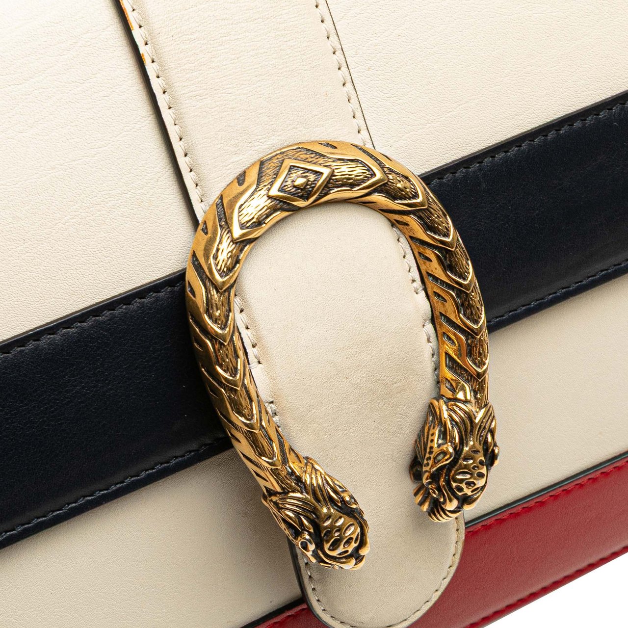 Gucci Medium Leather Bamboo Dionysus Web Satchel Wit