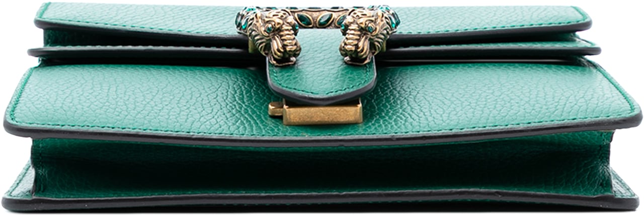 Gucci Small Leather Dionysus Crossbody Groen