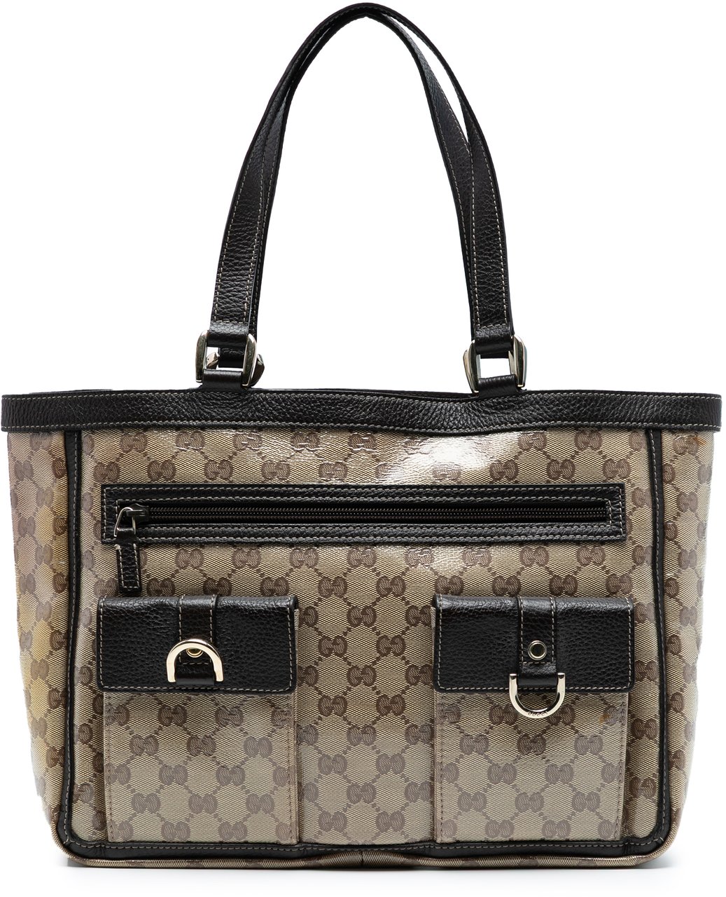 Gucci GG Crystal Abbey D Ring Tote Bruin