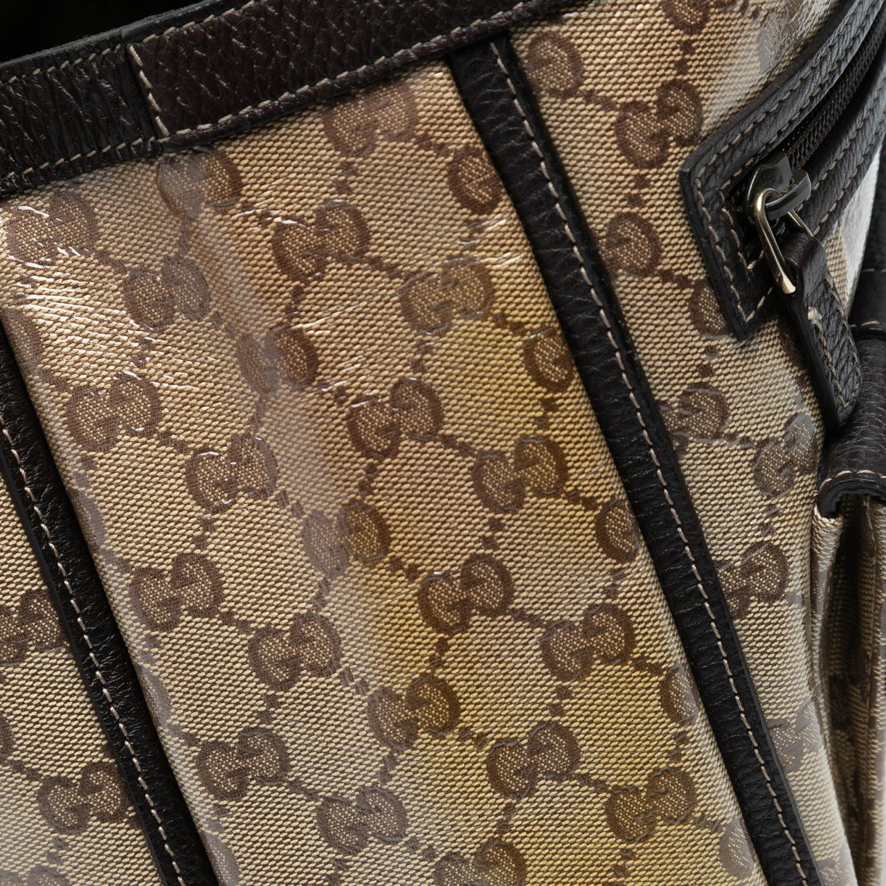 Gucci GG Crystal Abbey D Ring Tote Bruin