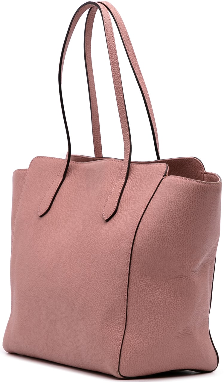 Gucci Medium Leather Swing Tote Roze