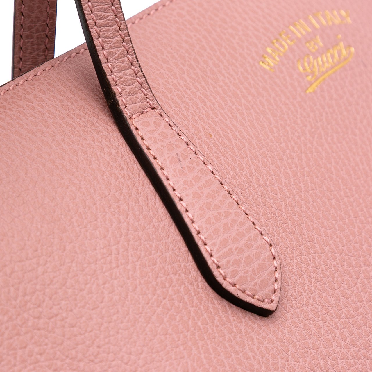 Gucci Medium Leather Swing Tote Roze