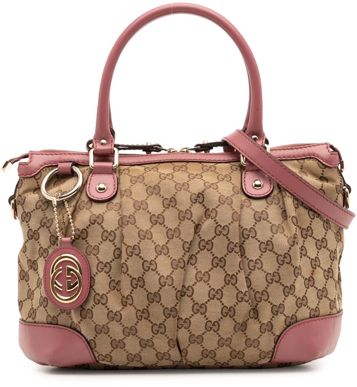 Gucci GG Canvas Sukey Satchel Bruin