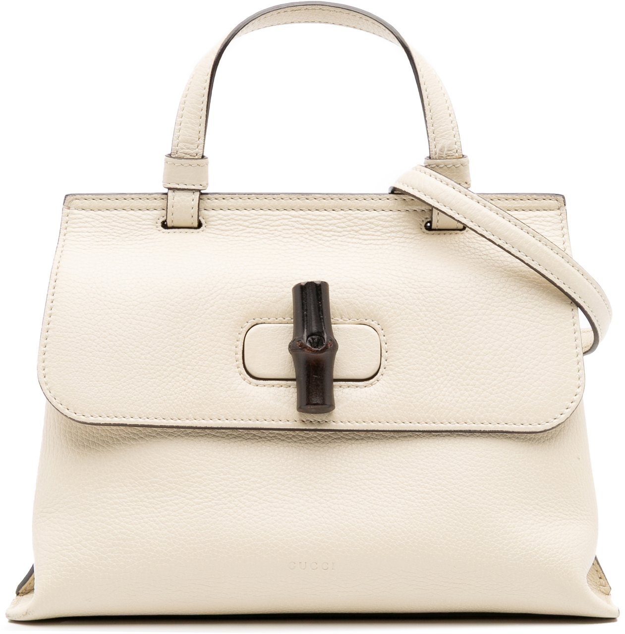 Gucci Small Leather Bamboo Daily Satchel Wit