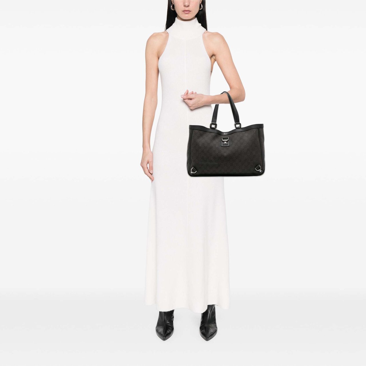 Gucci GG Canvas Abbey D Ring Tote Zwart