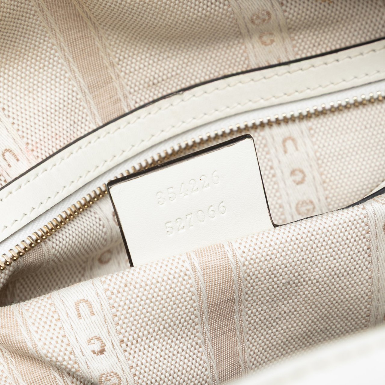 Gucci Medium Diamante Leather Boston Bag Wit