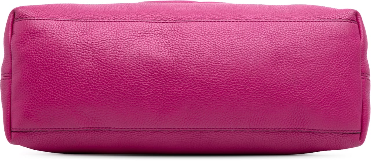 Gucci Medium Leather Soho Chain Tote Paars