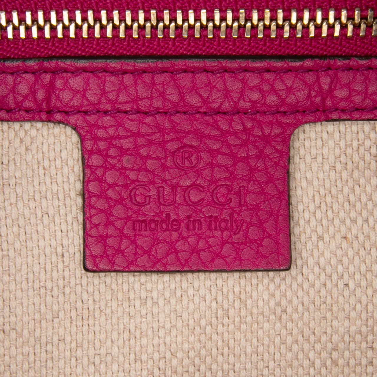 Gucci Medium Leather Soho Chain Tote Paars