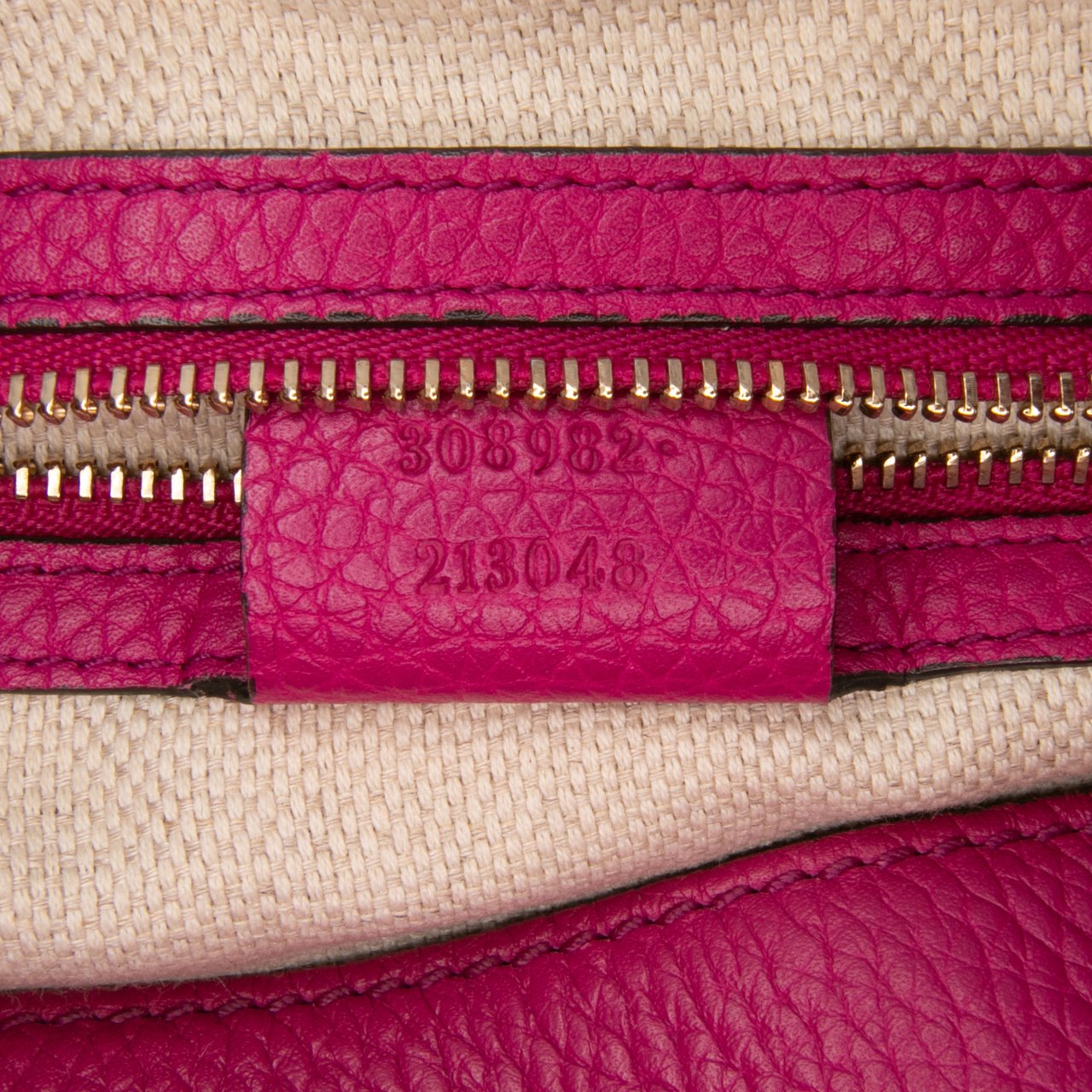 Gucci Medium Leather Soho Chain Tote Paars
