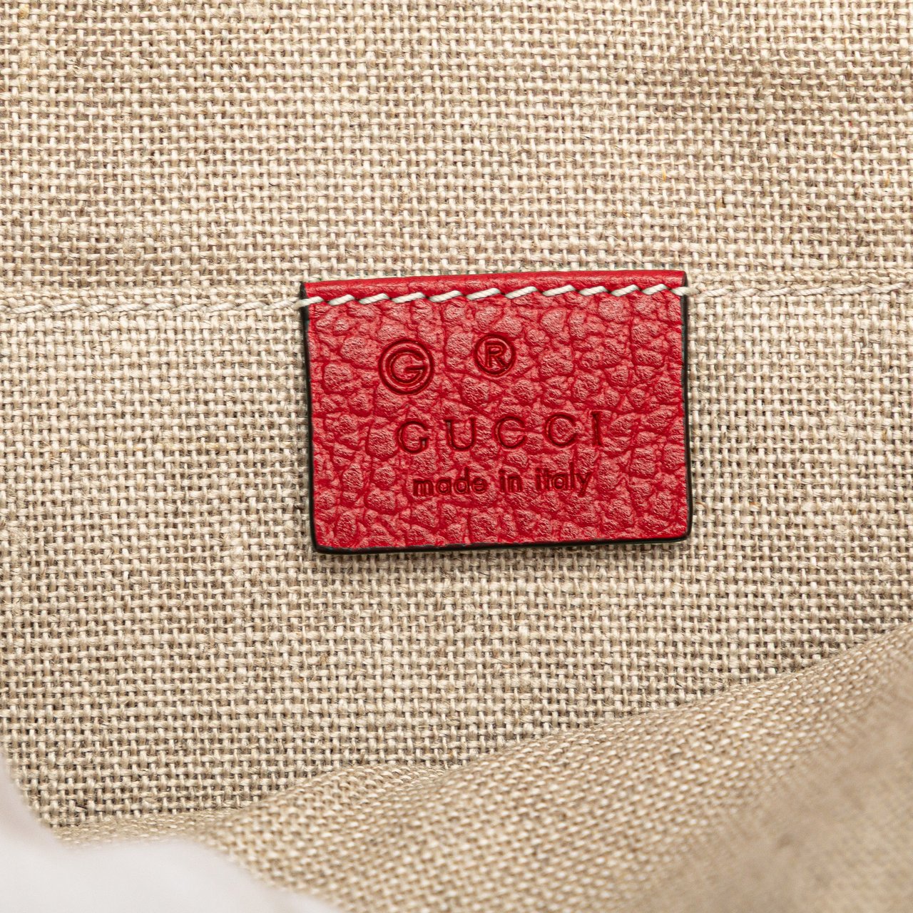 Gucci Calfskin Bamboo Tassel Clutch Rood