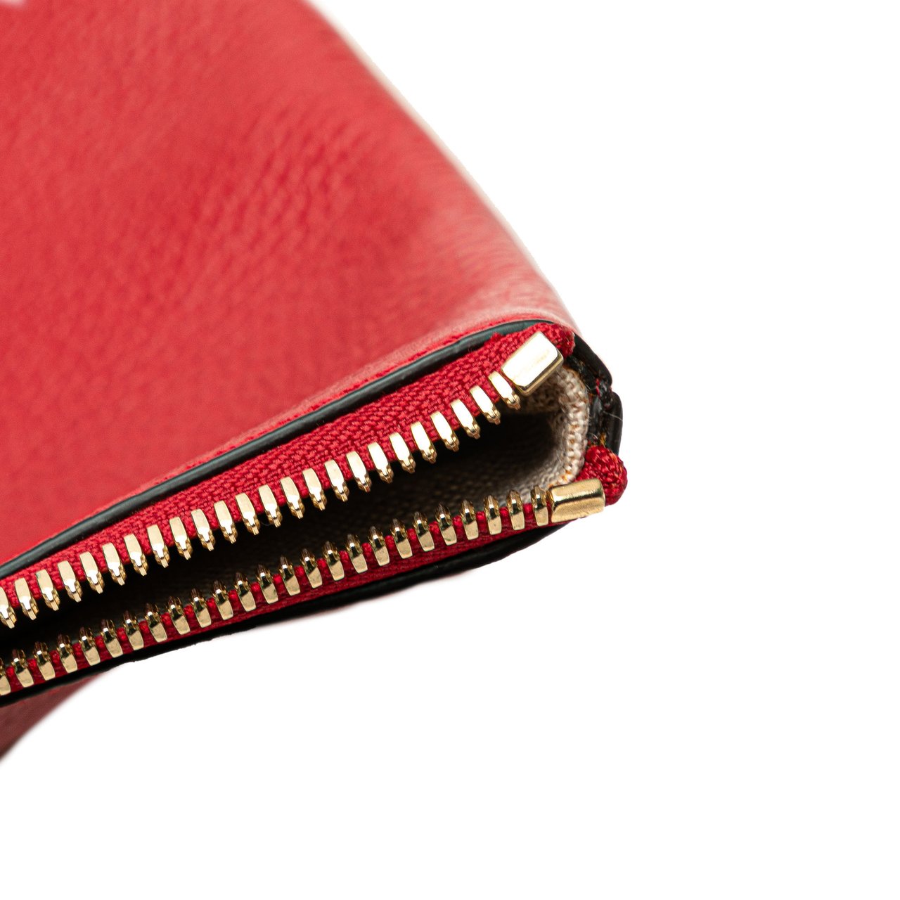 Gucci Calfskin Bamboo Tassel Clutch Rood