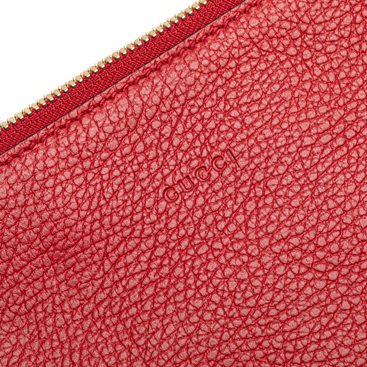 Gucci Calfskin Bamboo Tassel Clutch Rood