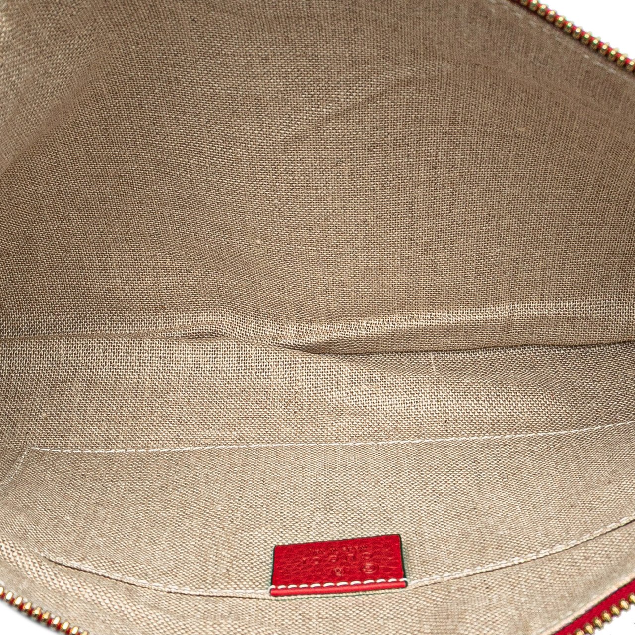 Gucci Calfskin Bamboo Tassel Clutch Rood