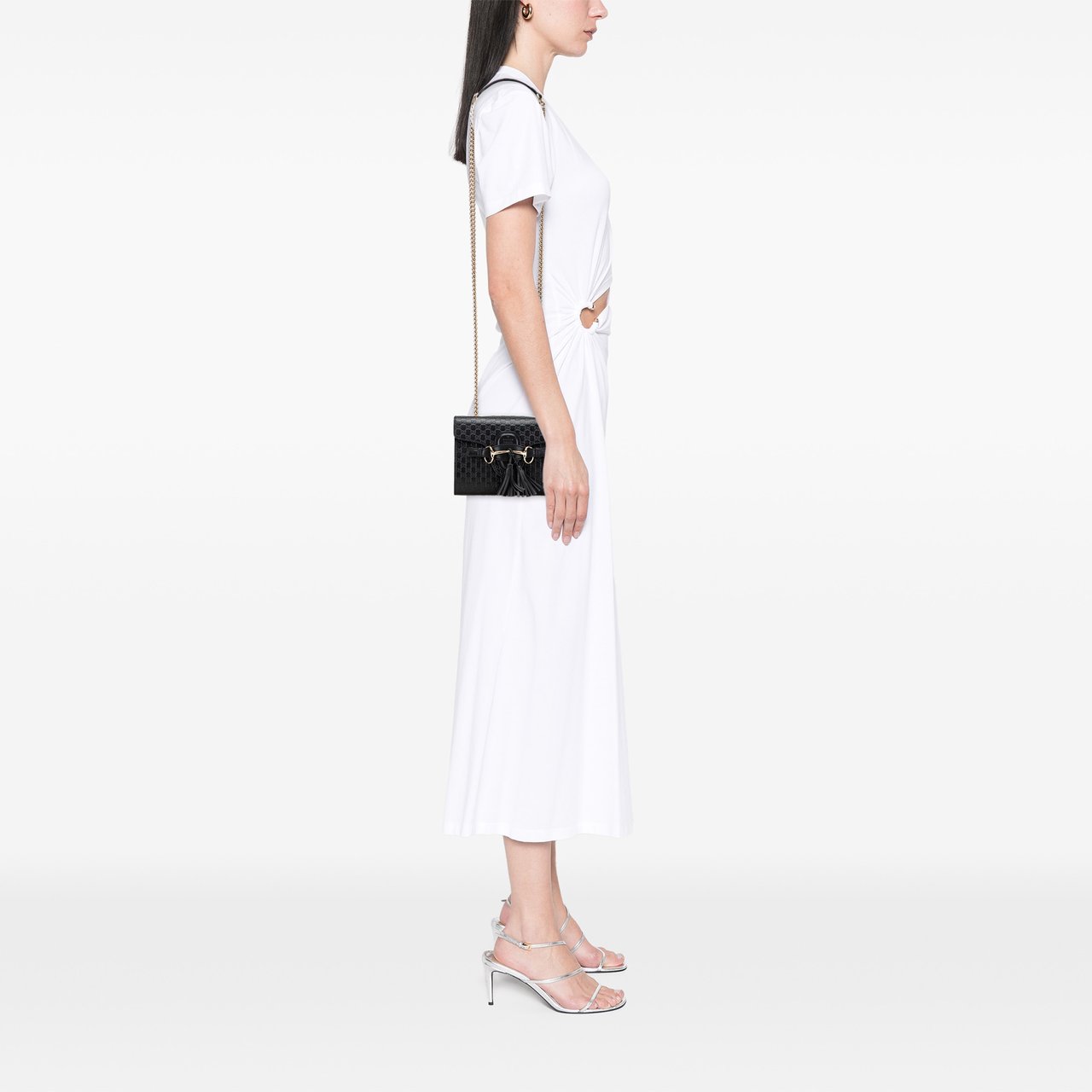 Gucci Mini Microguccissima Emily Crossbody Zwart