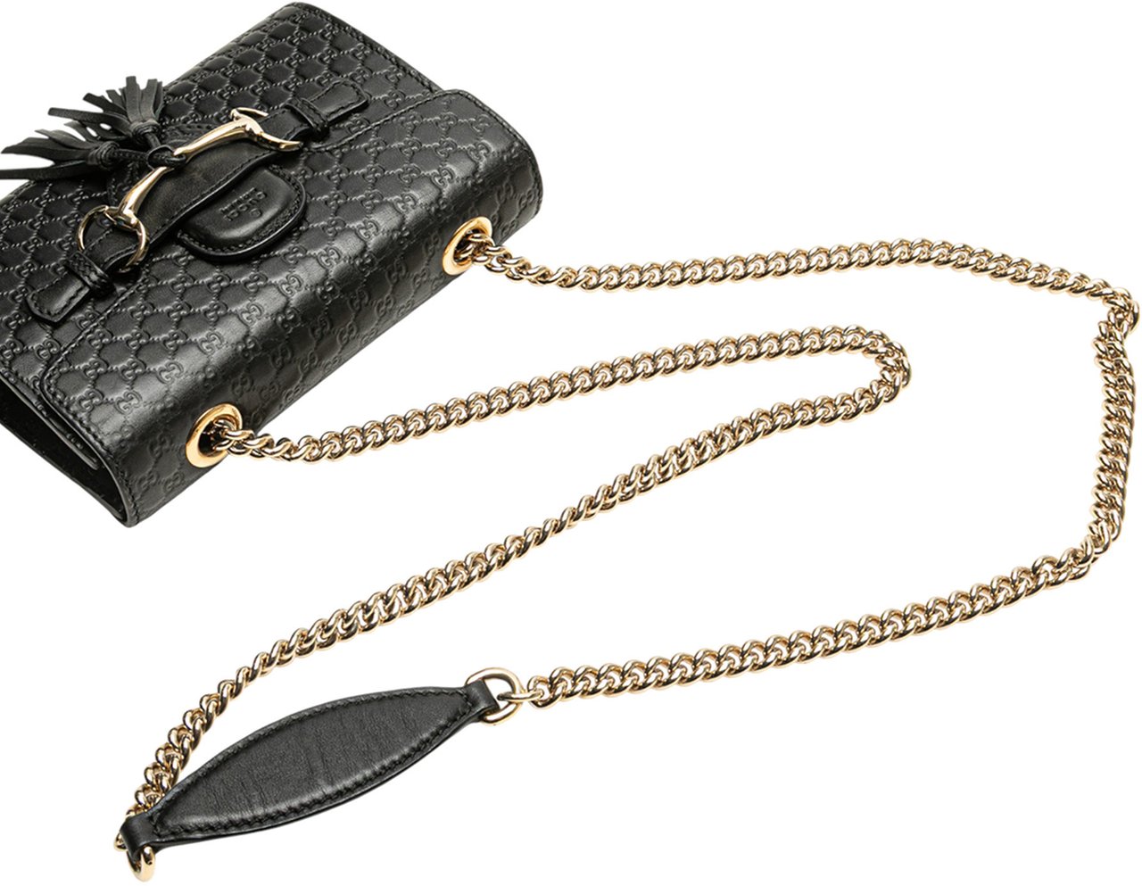 Gucci Mini Microguccissima Emily Crossbody Zwart