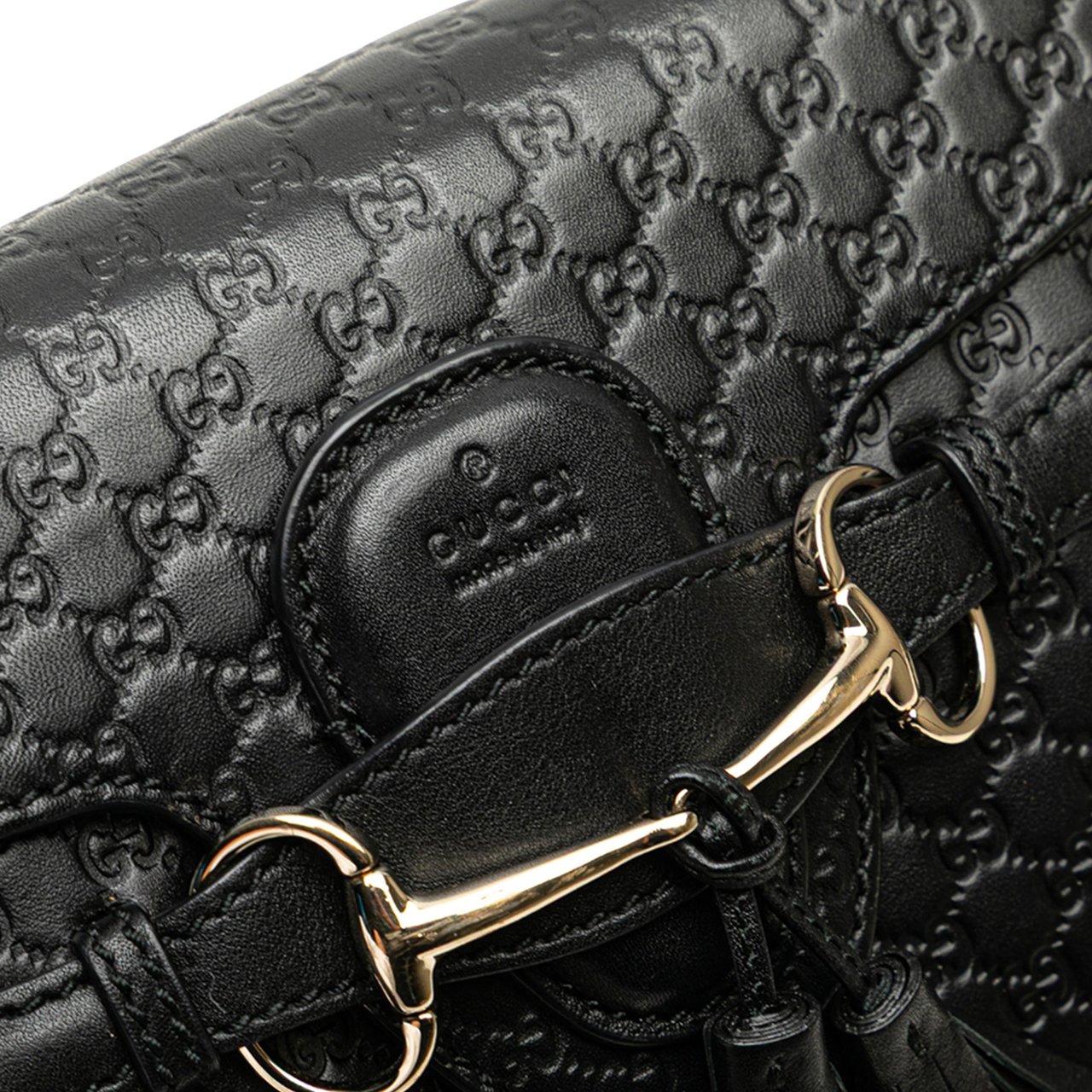 Gucci Mini Microguccissima Emily Crossbody Zwart
