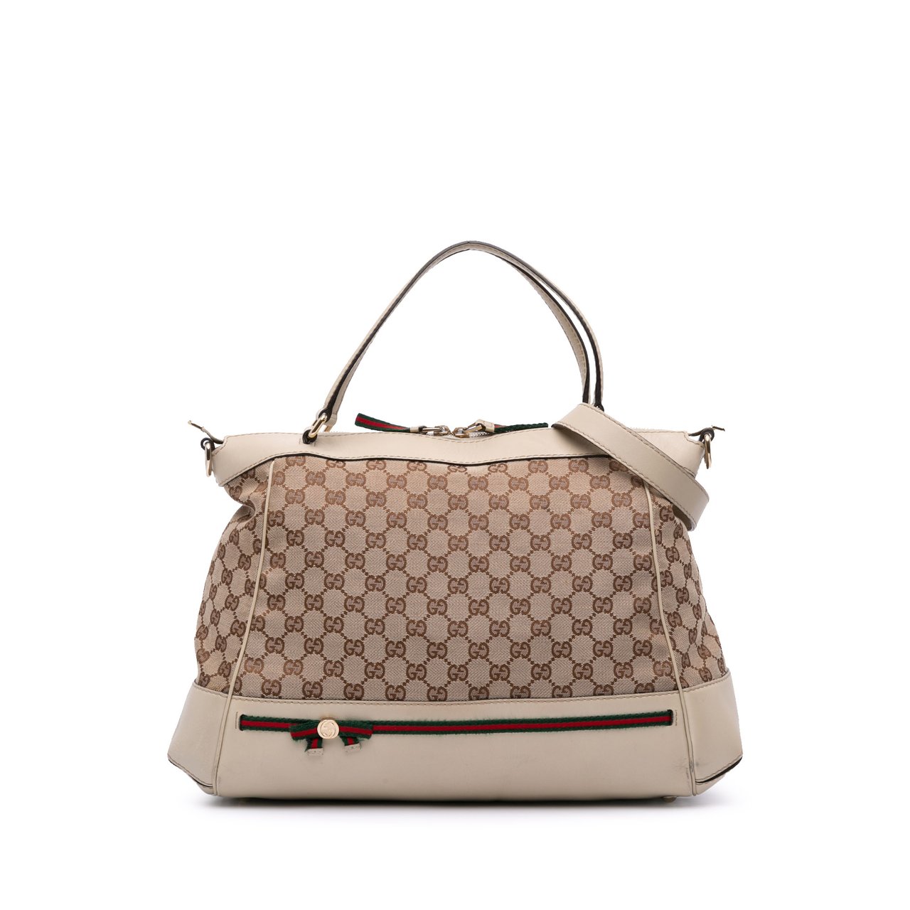 Gucci GG Canvas Web Mayfair Satchel Bruin