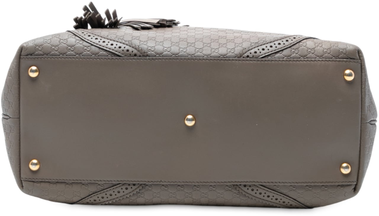 Gucci Large Microguccissima Brogue Duilio Tote Bruin