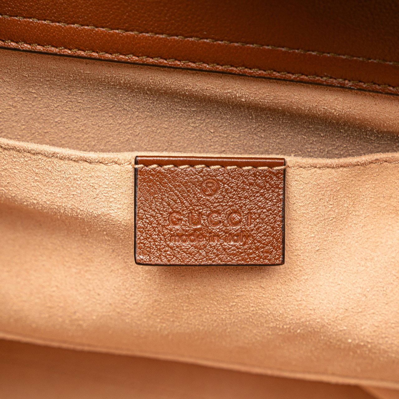 Gucci Small Leather Bamboo Diana Satchel Bruin