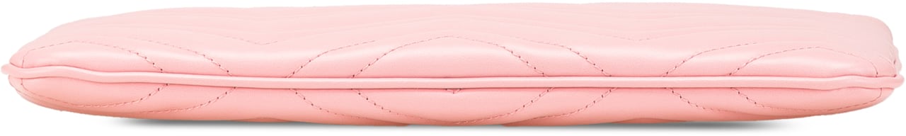 Gucci GG Marmont Matelasse Leather Clutch Roze