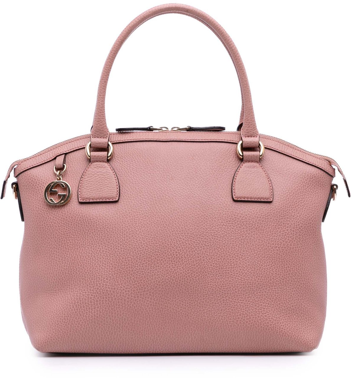 Gucci Medium Leather GG Charm Dome Satchel Roze