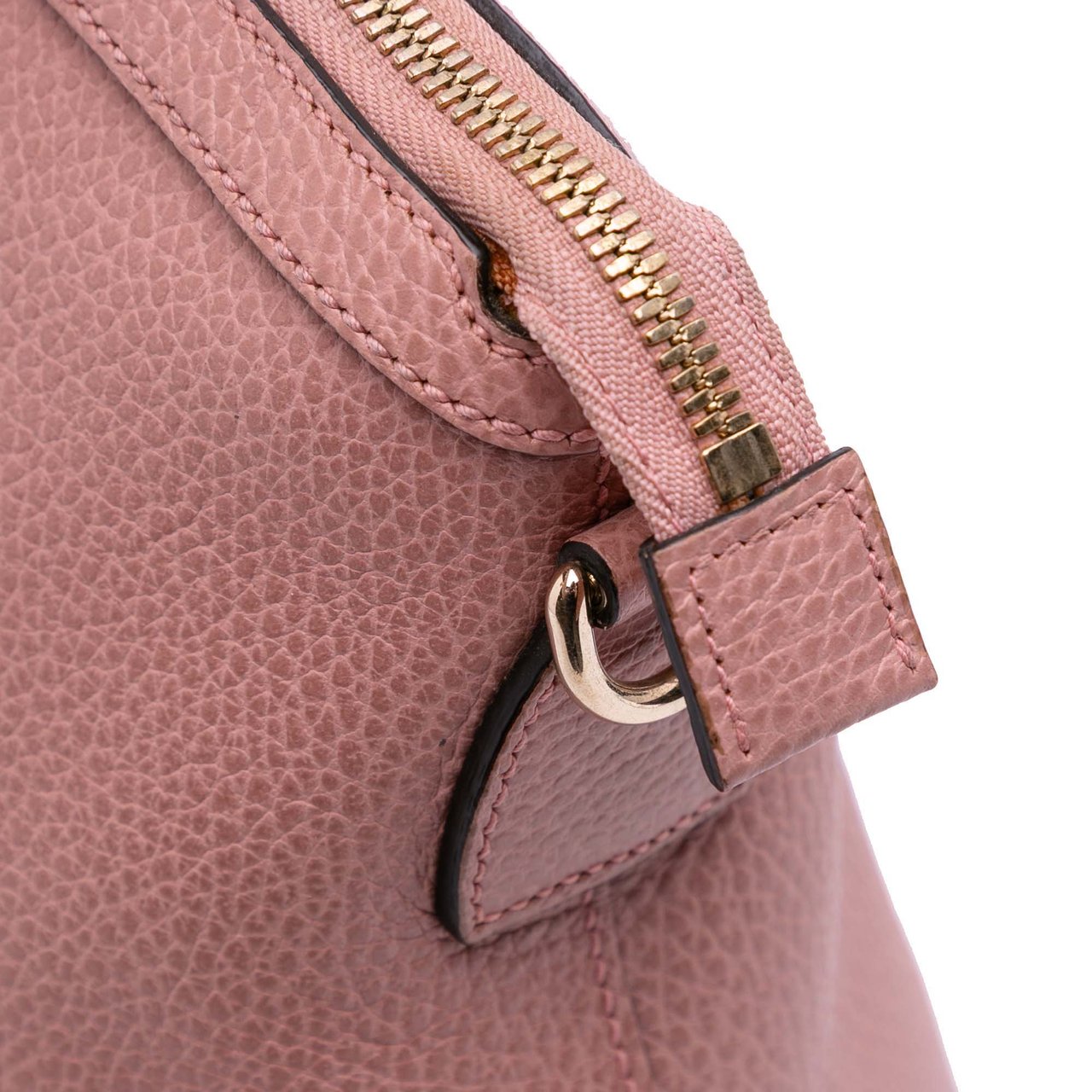 Gucci Medium Leather GG Charm Dome Satchel Roze