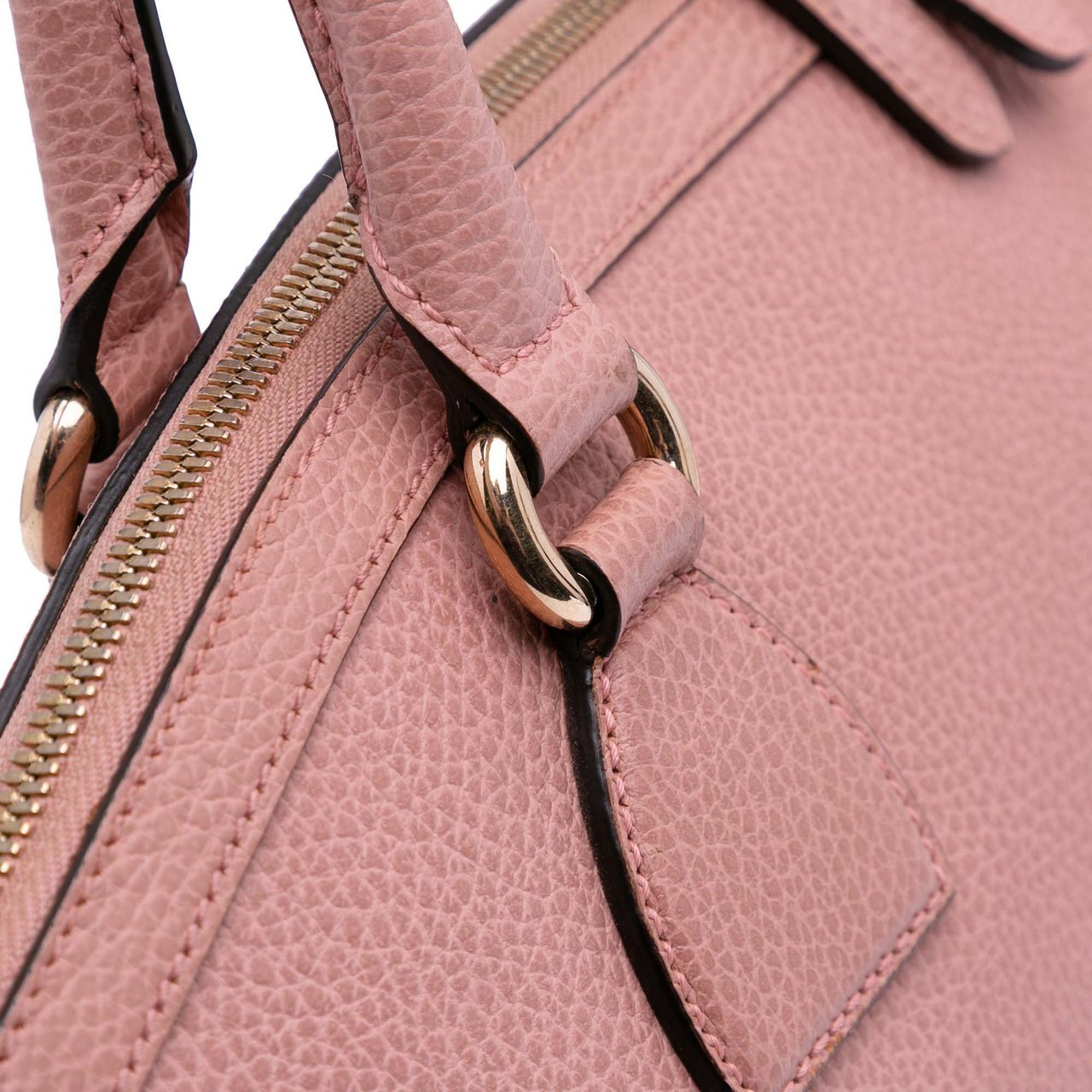 Gucci Medium Leather GG Charm Dome Satchel Roze