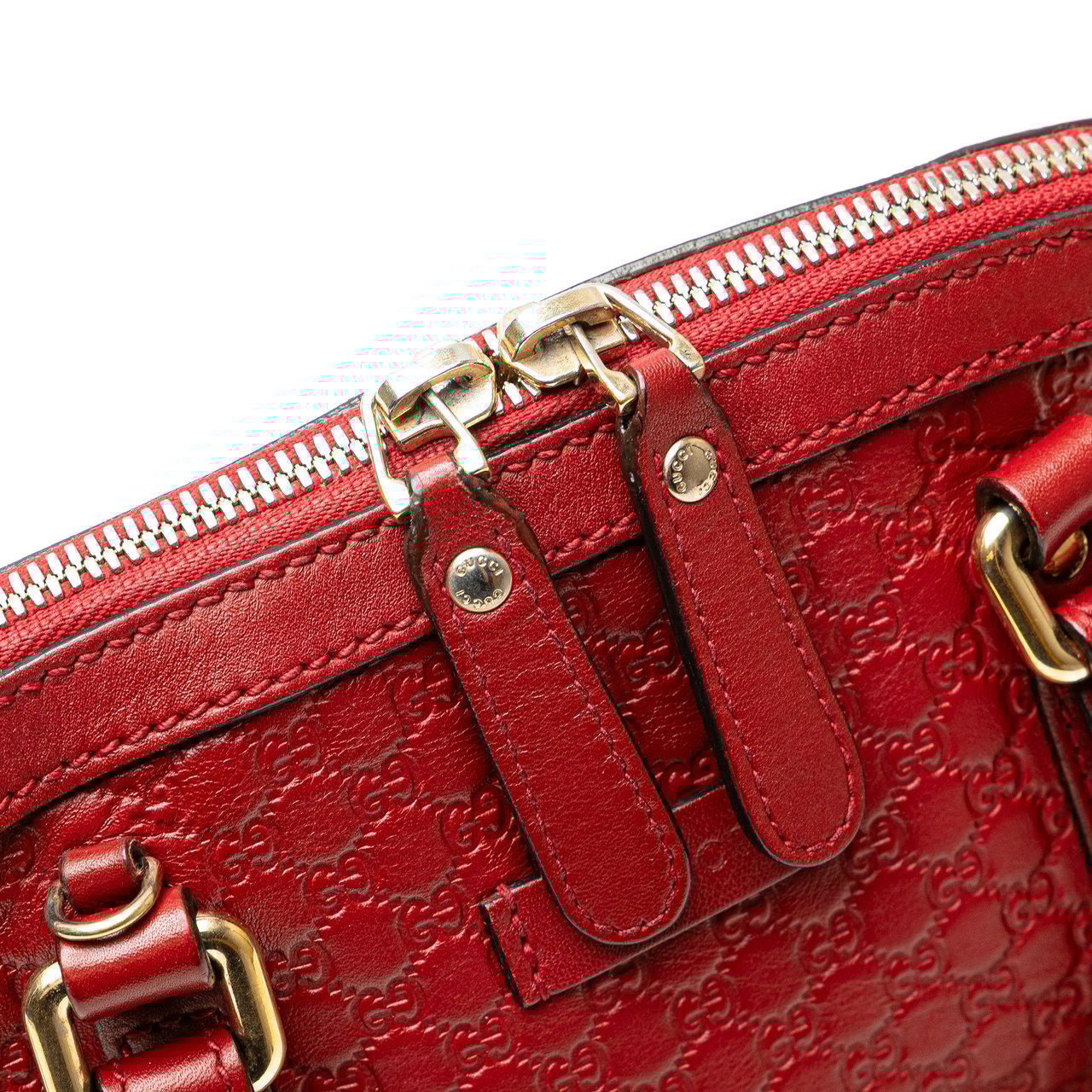 Gucci Mini Microguccissima Dome Satchel Rood