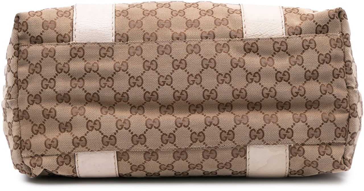 Gucci Medium GG Canvas Bamboo Libeccio Tote Bruin