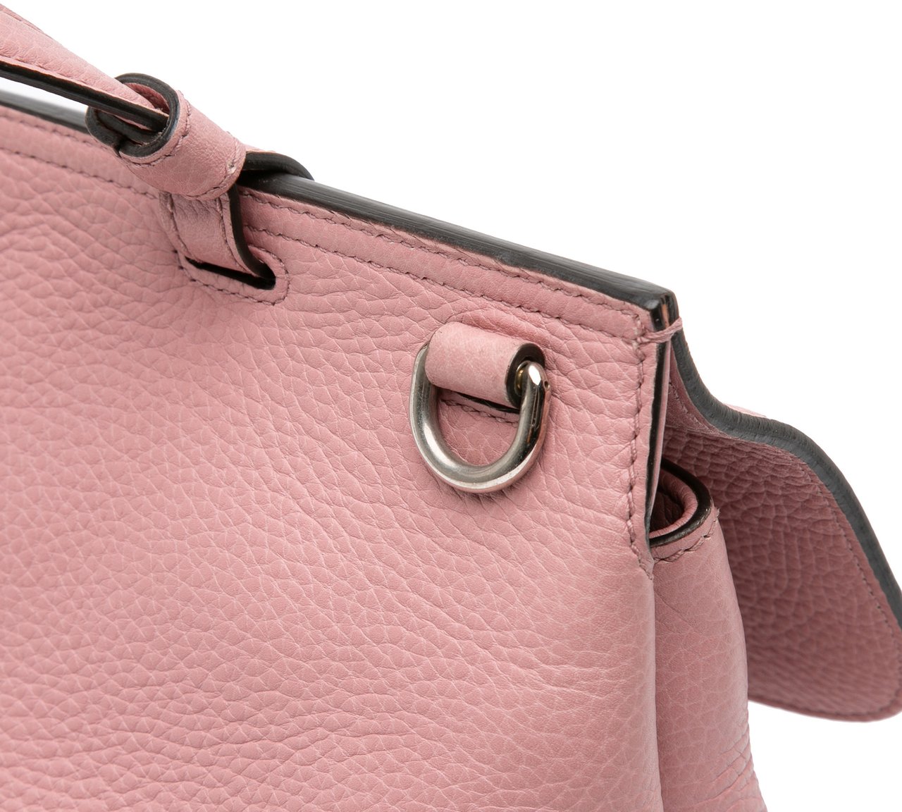 Gucci Medium Leather Bamboo Daily Satchel Roze