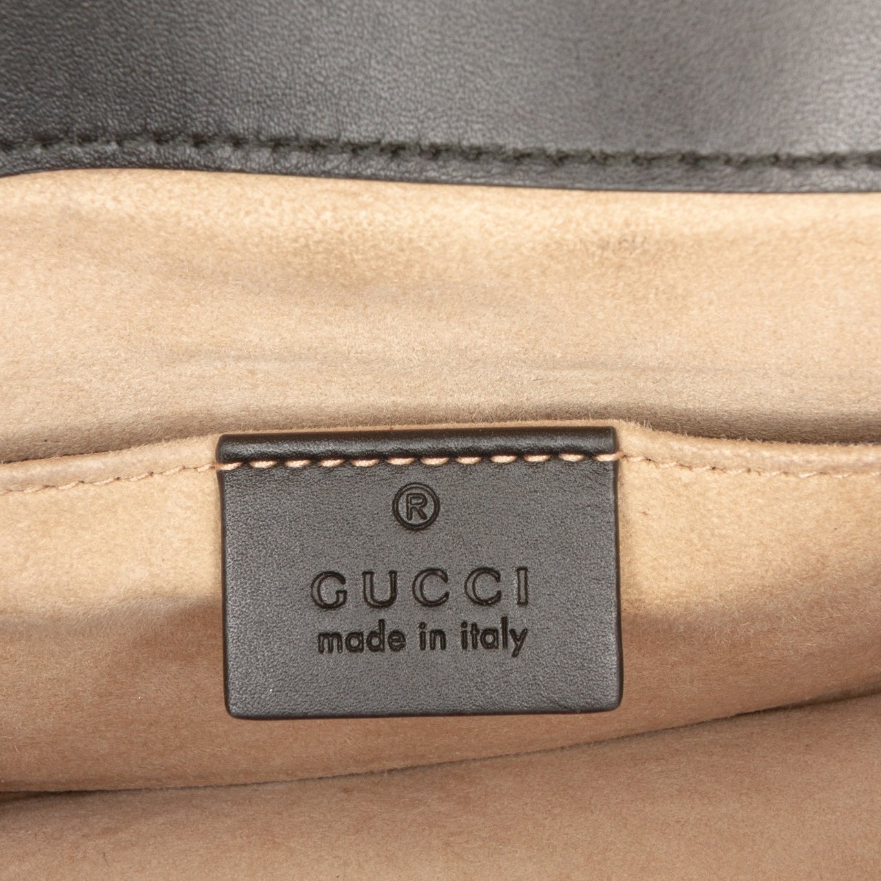 Gucci Mini Leather Web Sylvie Chain Crossbody Zwart