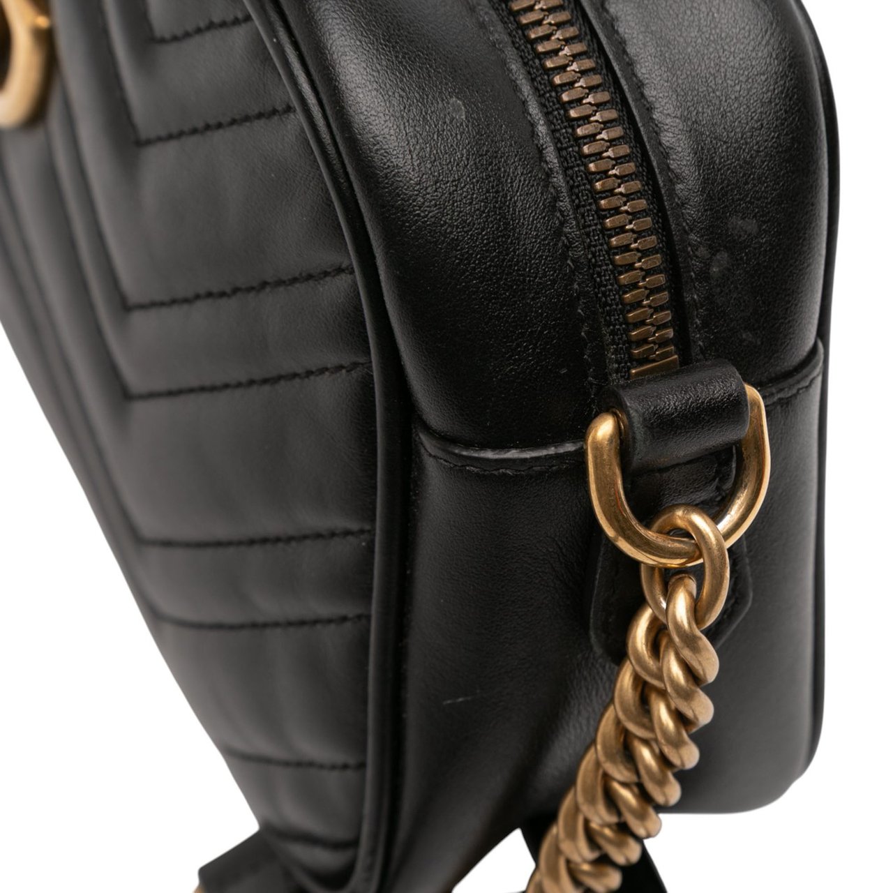 Gucci Small GG Marmont Matelasse Leather Crossbody Zwart