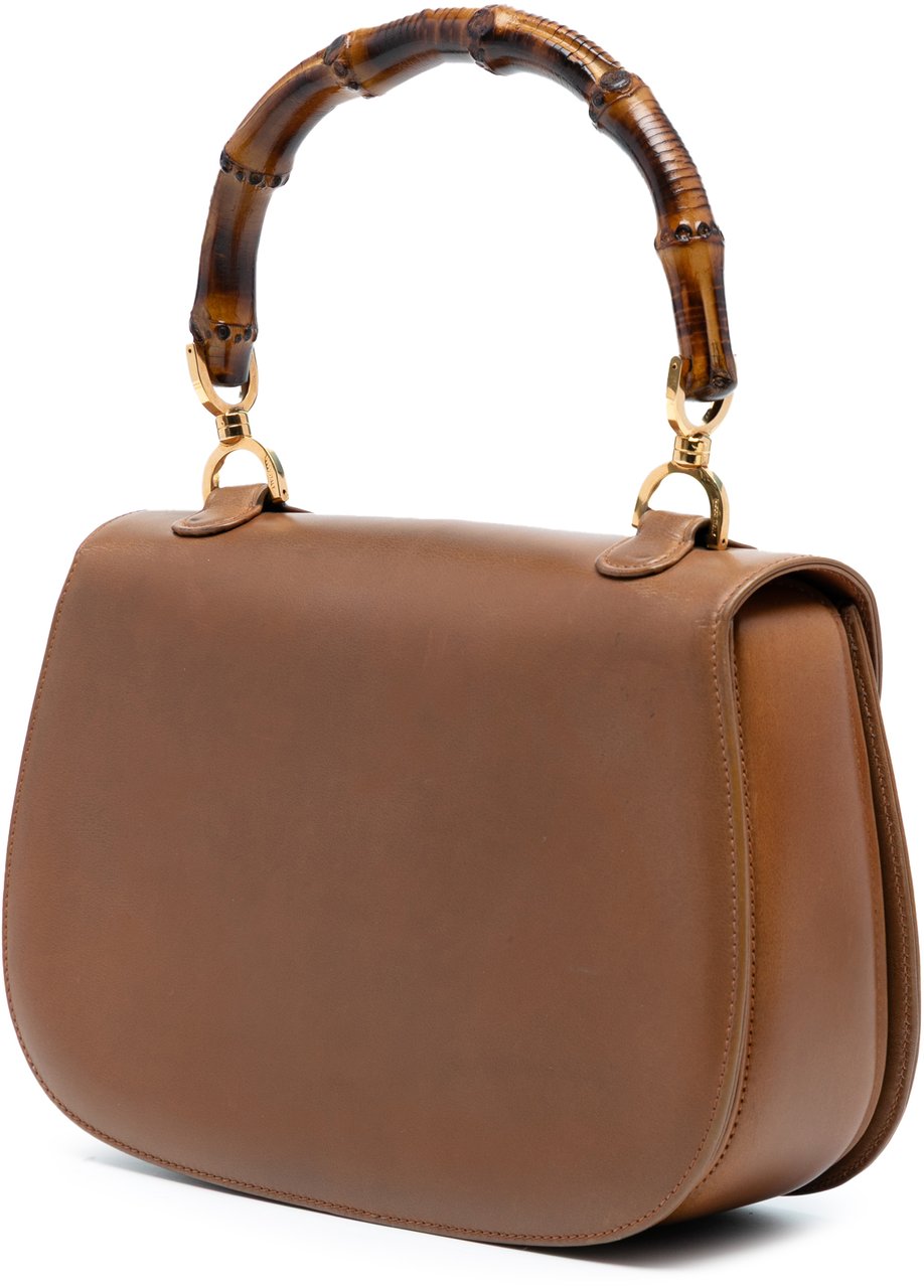 Gucci Calfskin Bamboo Night Bruin