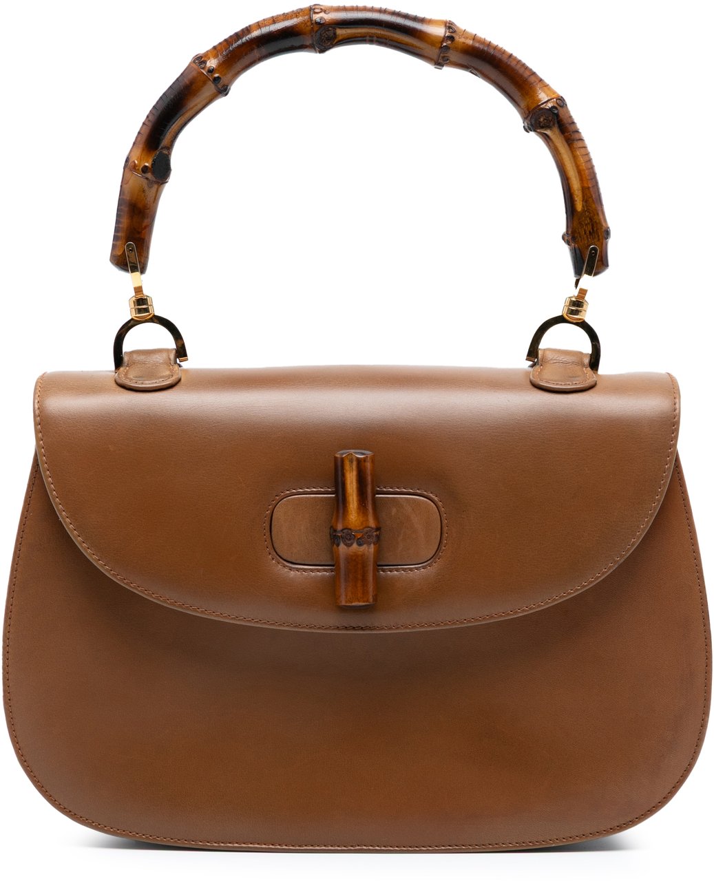 Gucci Calfskin Bamboo Night Bruin