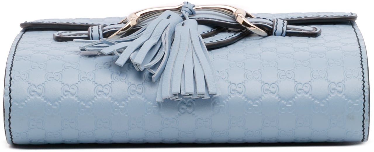 Gucci Mini Microguccissima Emily Crossbody Blauw
