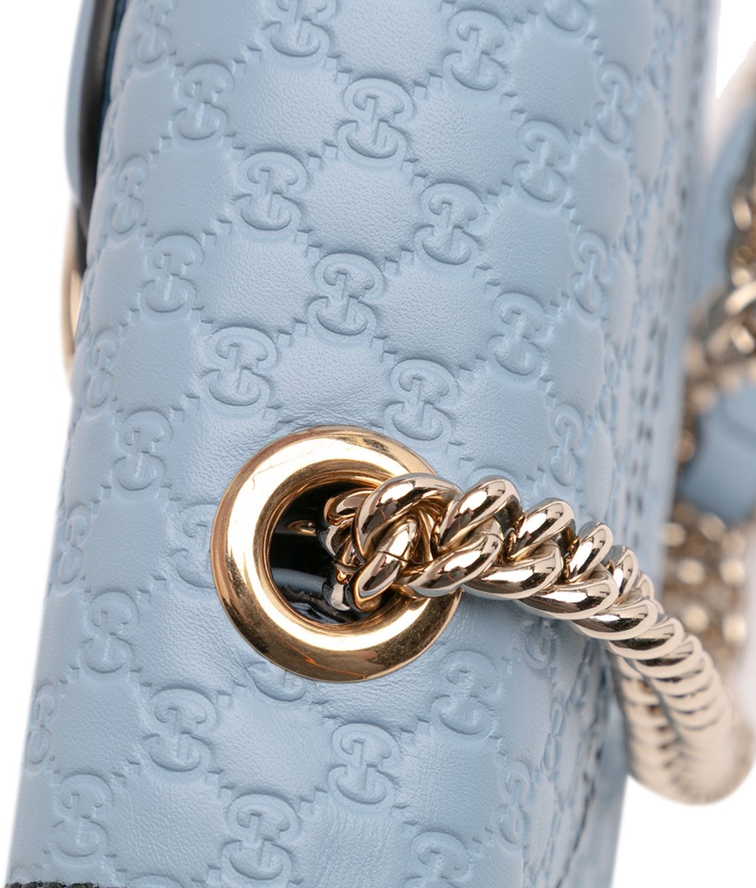 Gucci Mini Microguccissima Emily Crossbody Blauw