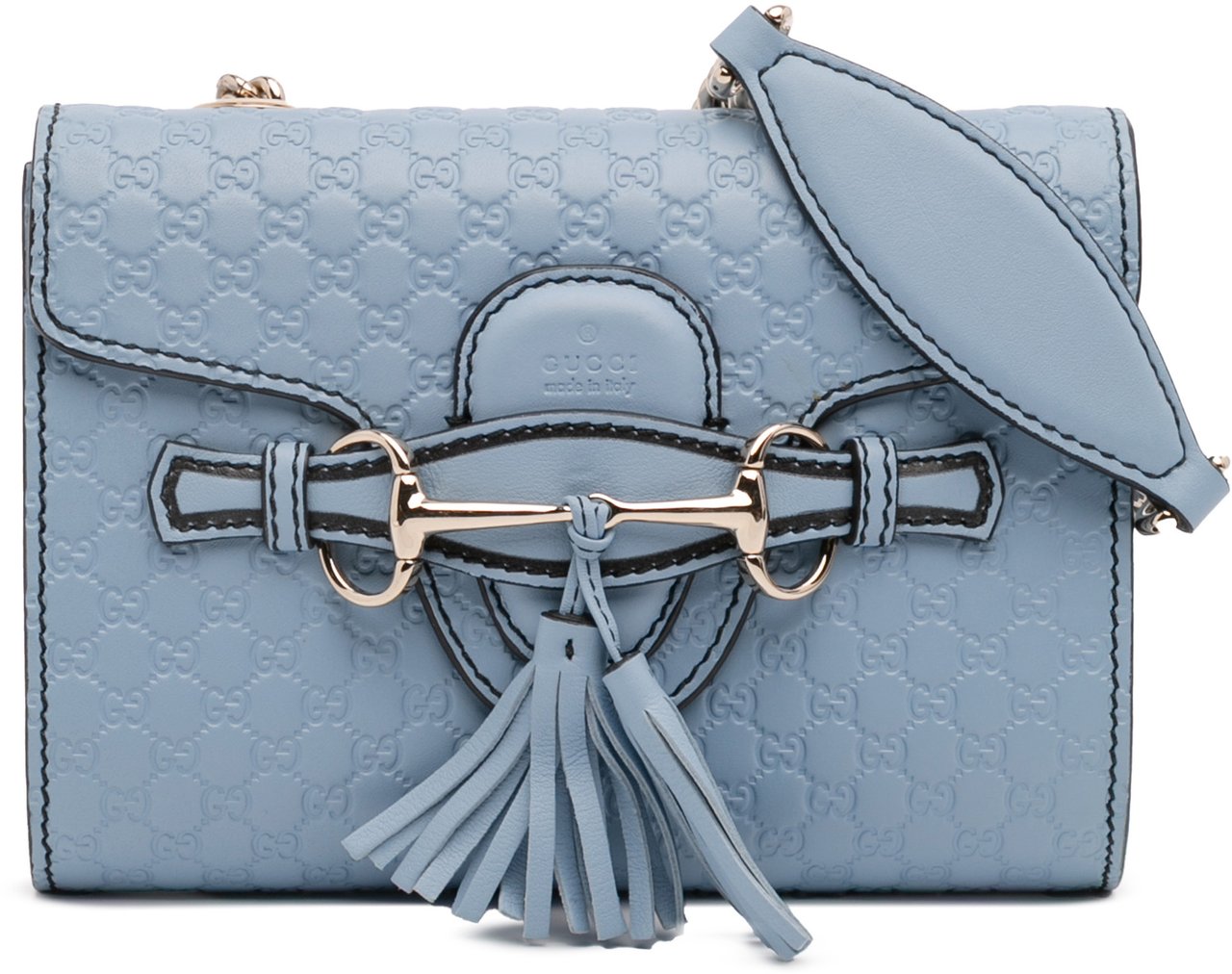 Gucci Mini Microguccissima Emily Crossbody Blauw