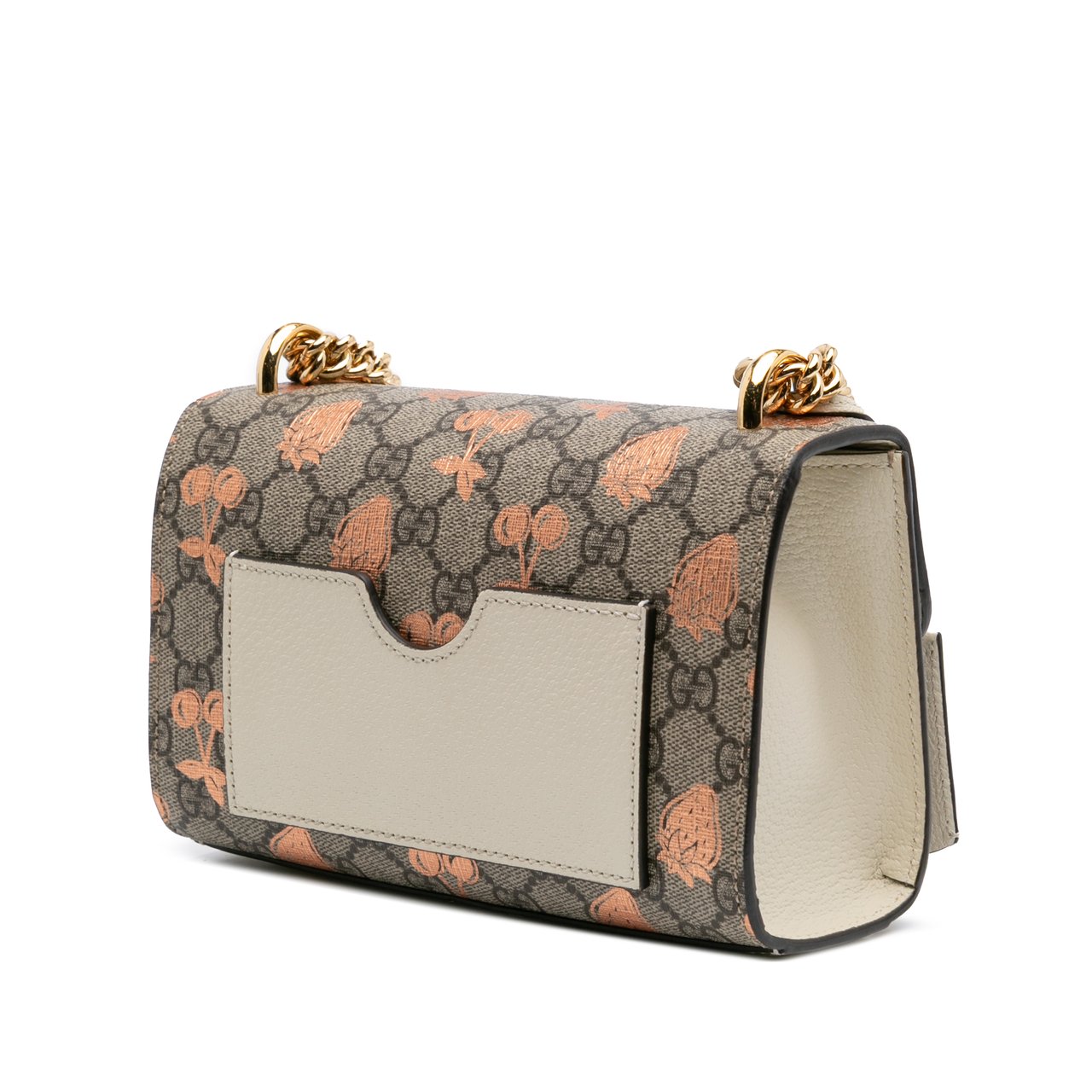 Gucci Small GG Supreme Berry Padlock Crossbody Bruin