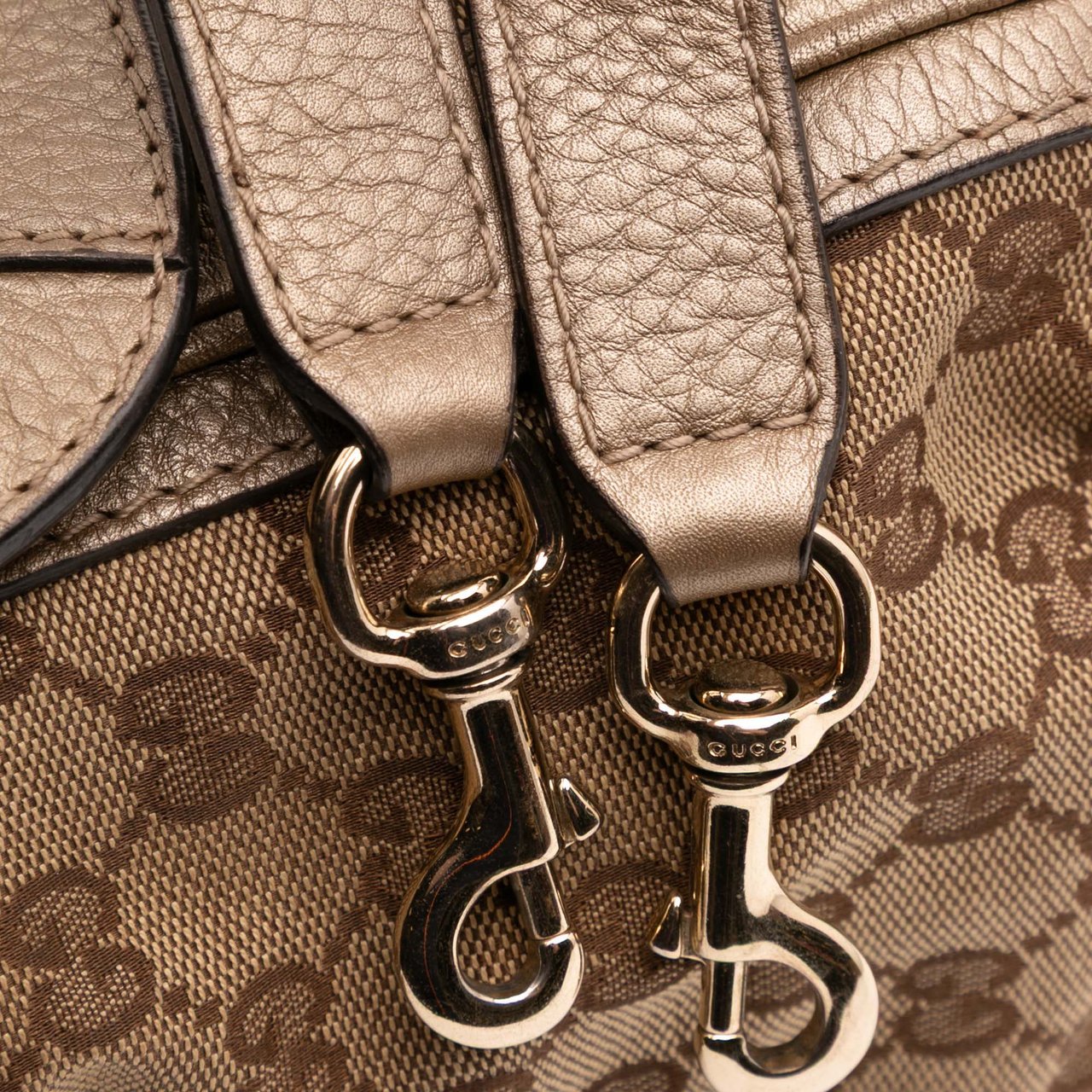 Gucci GG Canvas Bella Flap Satchel Bruin